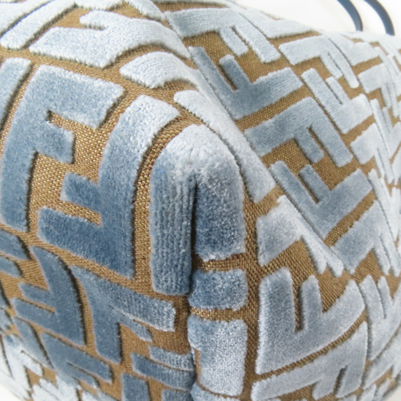 FENDI 帆布/天鵝絨Roll Large肩背袋-10