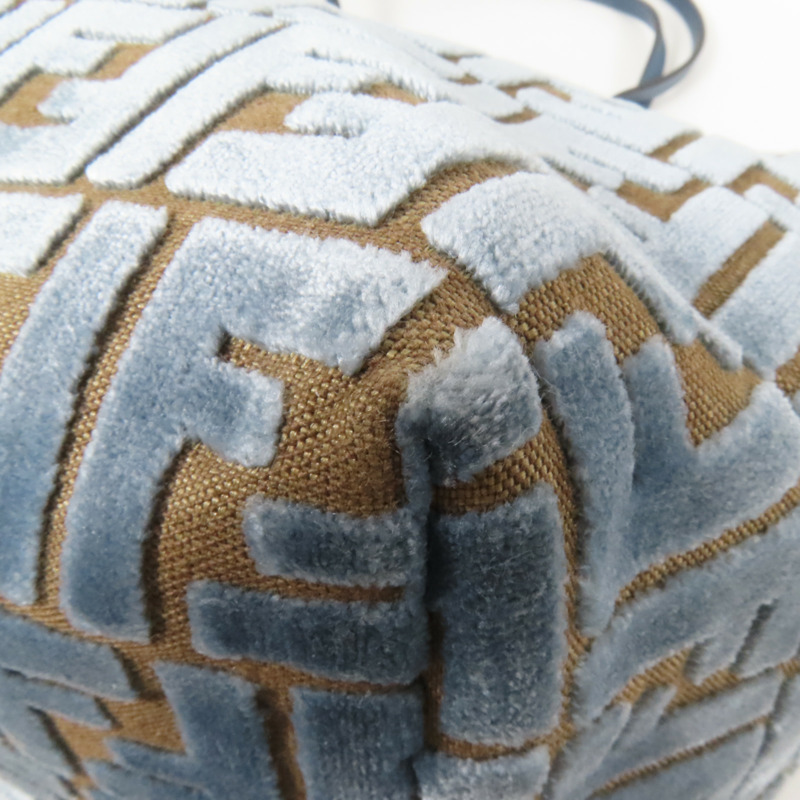 FENDI 帆布/天鵝絨Roll Large肩背袋-12