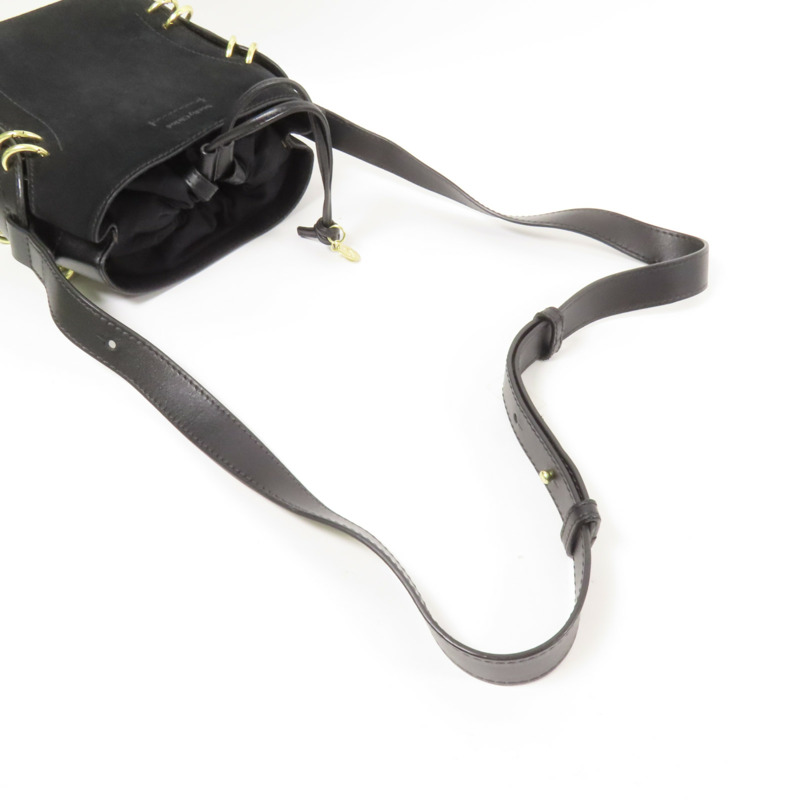 SEE BY CHLOE 牛皮皮革/麂皮皮革Shoulder Bag金扣肩背袋-4