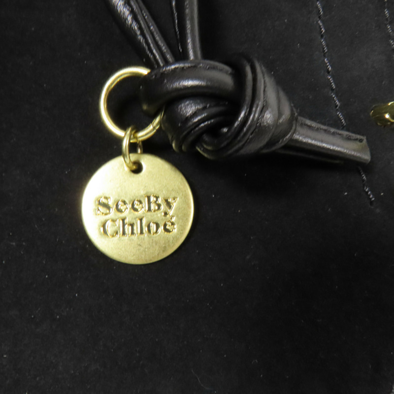 SEE BY CHLOE 牛皮皮革/麂皮皮革Shoulder Bag金扣肩背袋-6