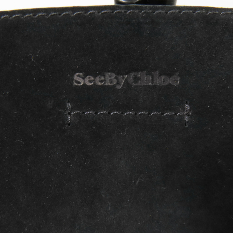 SEE BY CHLOE 牛皮皮革/麂皮皮革Shoulder Bag金扣肩背袋-8