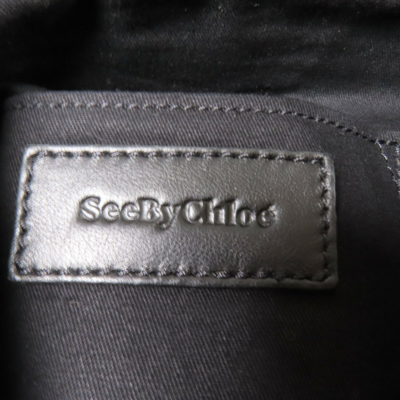 SEE BY CHLOE 牛皮皮革/麂皮皮革Shoulder Bag金扣肩背袋-9