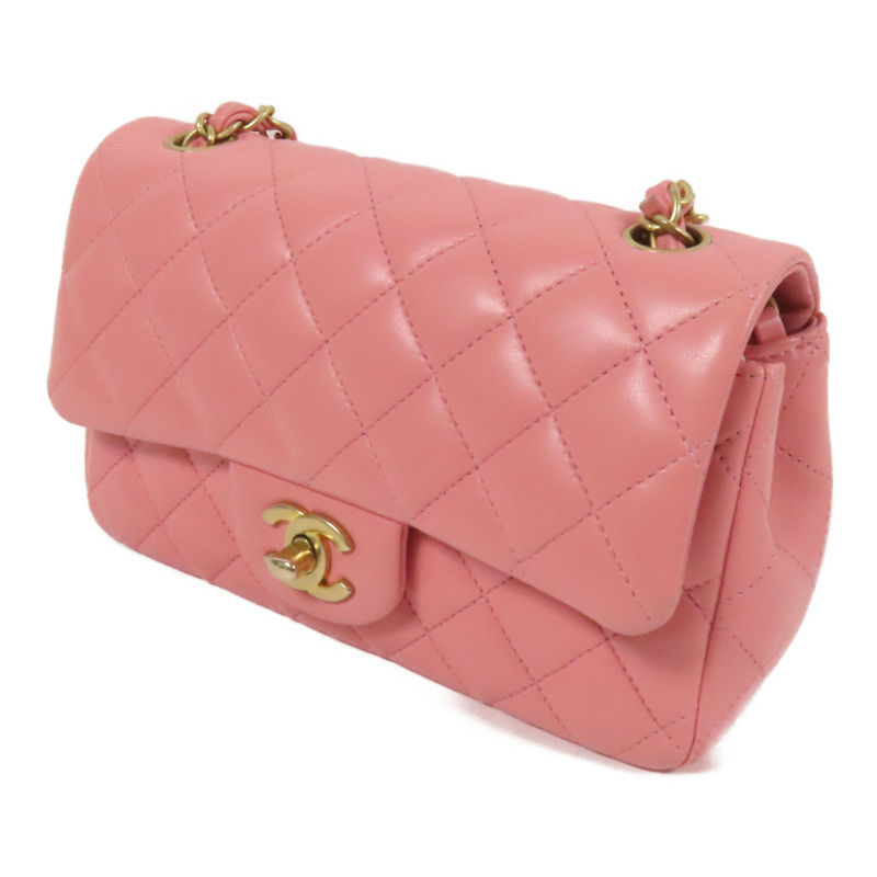 CHANEL 羊皮皮革Classic 20金扣鏈帶肩背袋-2