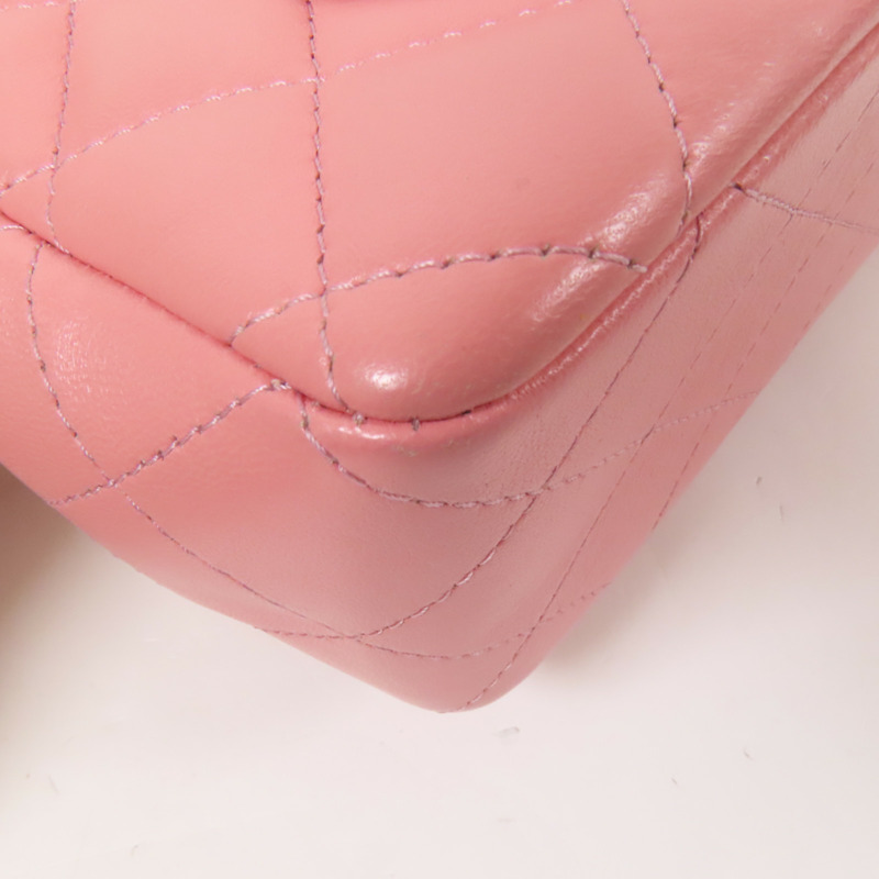 CHANEL 羊皮皮革Classic 20金扣鏈帶肩背袋-13