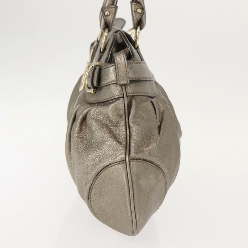 【日本直送】Salvatore Ferragamo Gancini 手提包 皮革 金色 正品 148181-2