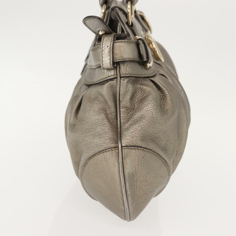 【日本直送】Salvatore Ferragamo Gancini 手提包 皮革 金色 正品 148181-3