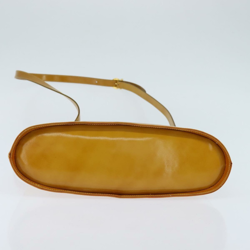 【日本直送】Salvatore Ferragamo Gancini 手袋 琺瑯 2way Orange Gold Auth 148178-4