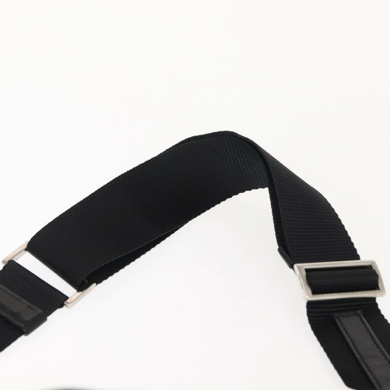 【日本直送】PRADA 尼龍黑色銀色單肩包 Auth 148452-13