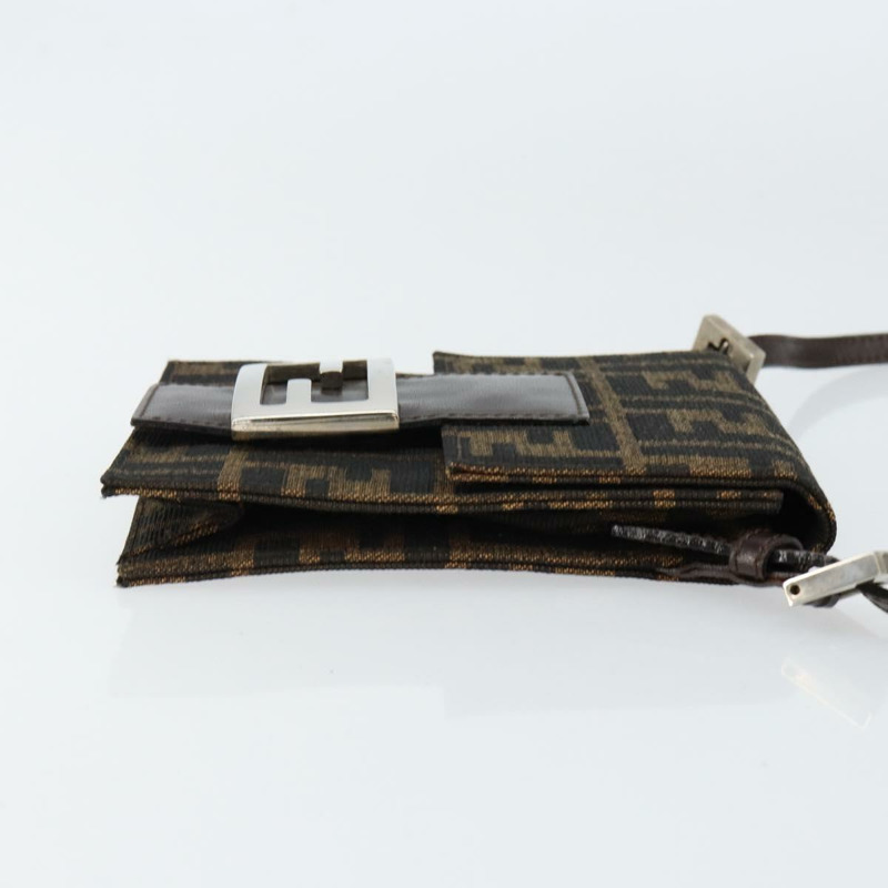 【日本直送】FENDI Zucca帆布Mamma Baguette單肩包 黑色 棕色 銀色 正品 148188-2