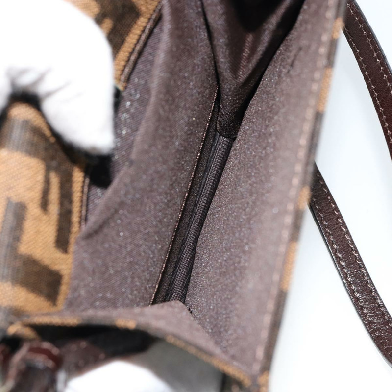 【日本直送】FENDI Zucca帆布Mamma Baguette單肩包 黑色 棕色 銀色 正品 148188-10