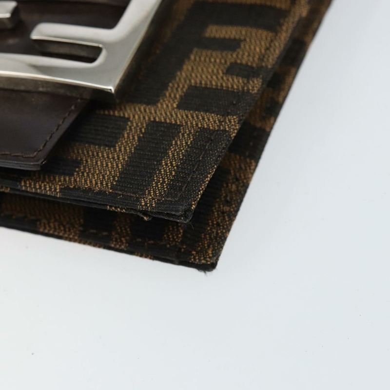 【日本直送】FENDI Zucca帆布Mamma Baguette單肩包 黑色 棕色 銀色 正品 148188-13