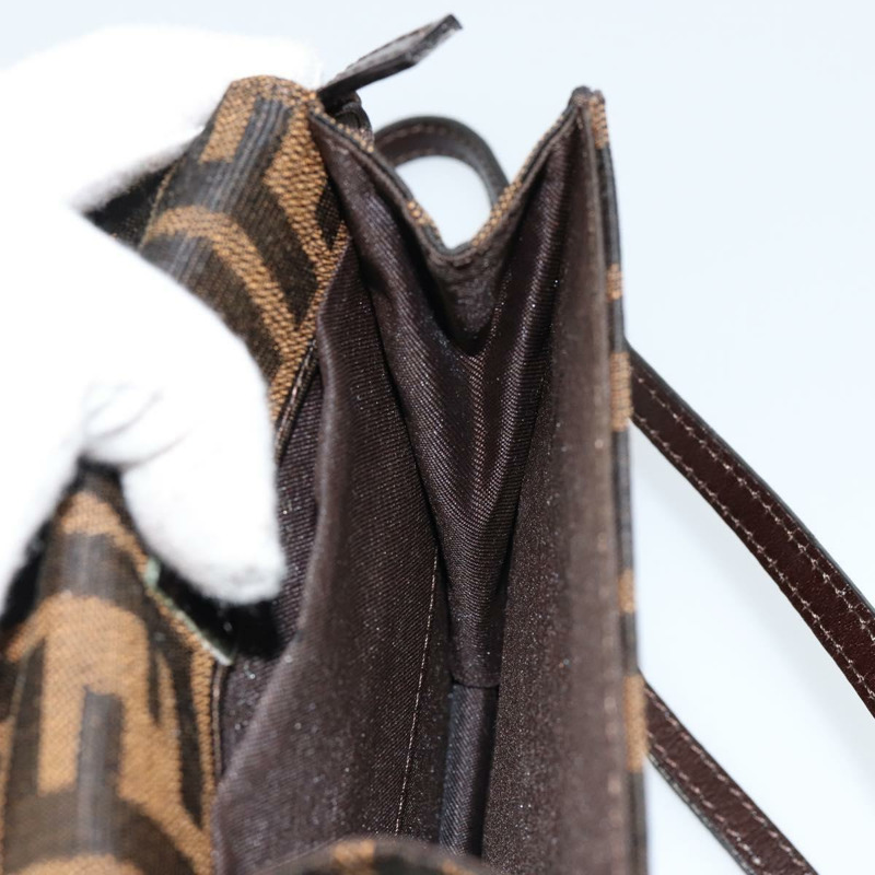 【日本直送】FENDI Zucca帆布Mamma Baguette單肩包 黑色 棕色 銀色 正品 148188-20