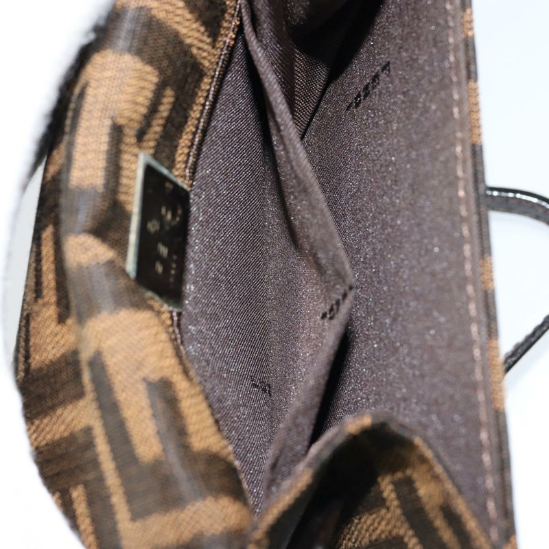 【日本直送】FENDI Zucca帆布Mamma Baguette單肩包 黑色 棕色 銀色 正品 148188-22