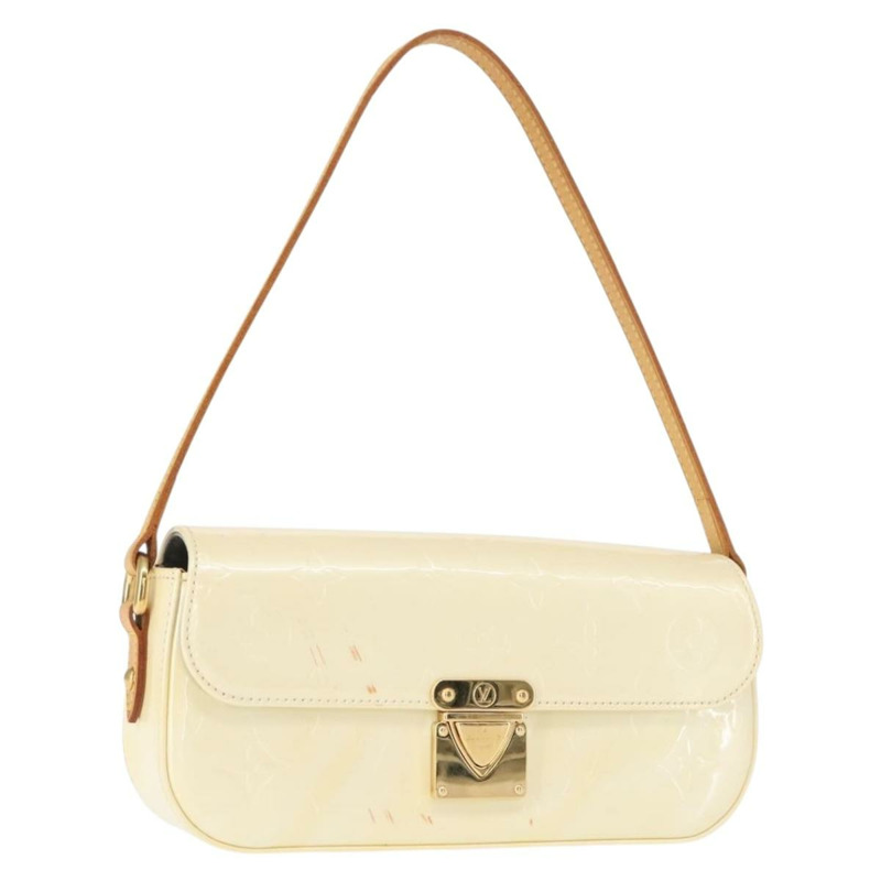 【日本直送】路易威登 Monogram Vernis Malibu Street Bag Perle M91507 LV Auth 148134-0