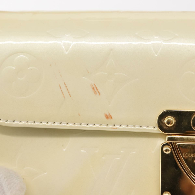 【日本直送】路易威登 Monogram Vernis Malibu Street Bag Perle M91507 LV Auth 148134-8