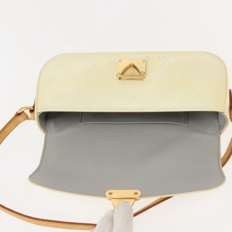 【日本直送】路易威登 Monogram Vernis Malibu Street Bag Perle M91507 LV Auth 148134-9
