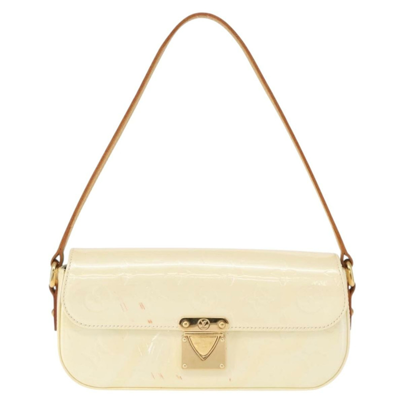【日本直送】路易威登 Monogram Vernis Malibu Street Bag Perle M91507 LV Auth 148134-12