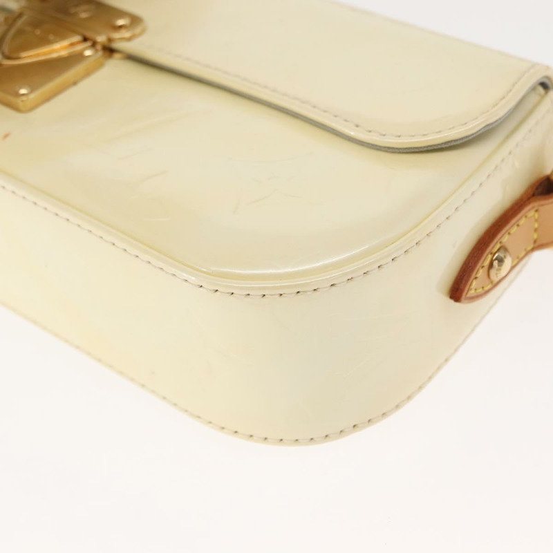 【日本直送】路易威登 Monogram Vernis Malibu Street Bag Perle M91507 LV Auth 148134-14