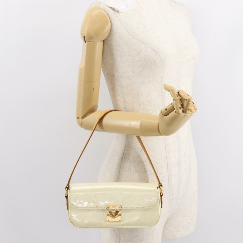 【日本直送】路易威登 Monogram Vernis Malibu Street Bag Perle M91507 LV Auth 148134-22