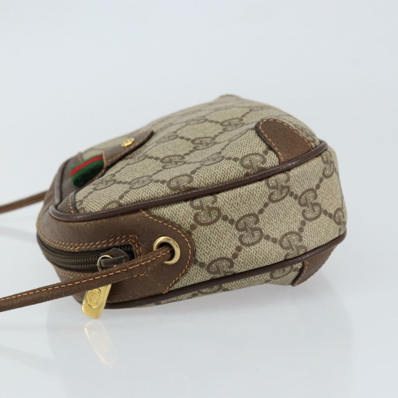 【日本直送】GUCCI GG Supreme Web Sherry Line 手拿包 PVC 米色 金色 89 02 066 正品 148159-3