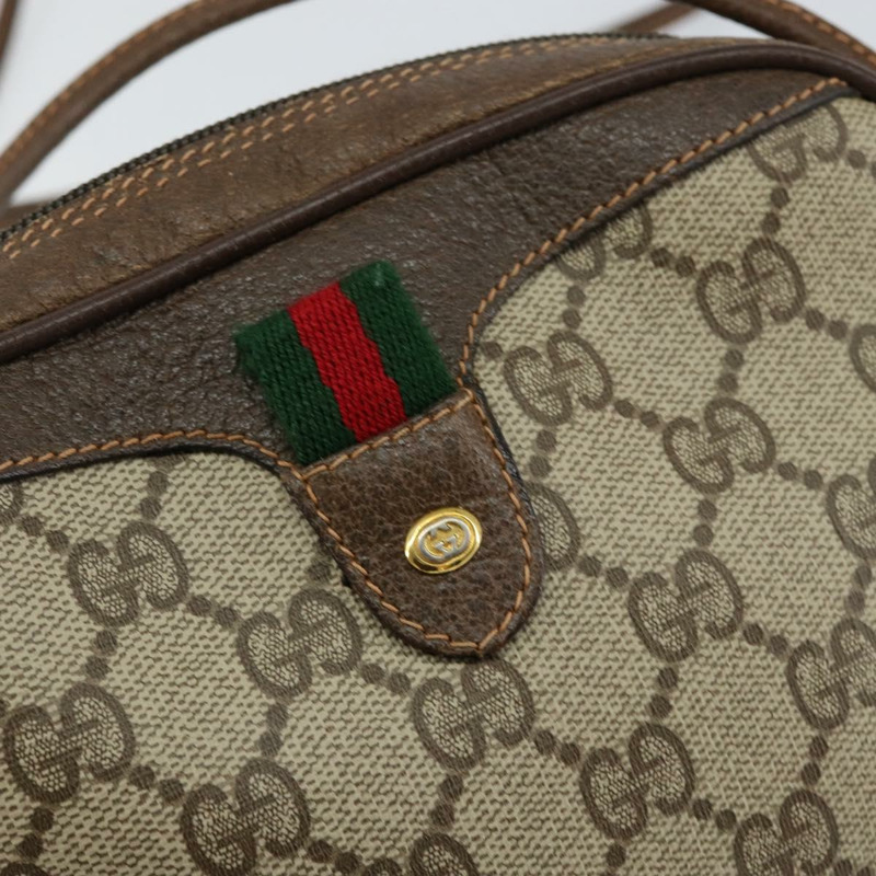 【日本直送】GUCCI GG Supreme Web Sherry Line 手拿包 PVC 米色 金色 89 02 066 正品 148159-17
