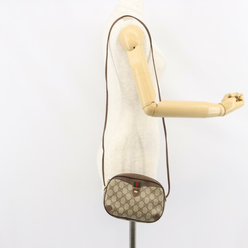 【日本直送】GUCCI GG Supreme Web Sherry Line 手拿包 PVC 米色 金色 89 02 066 正品 148159-20