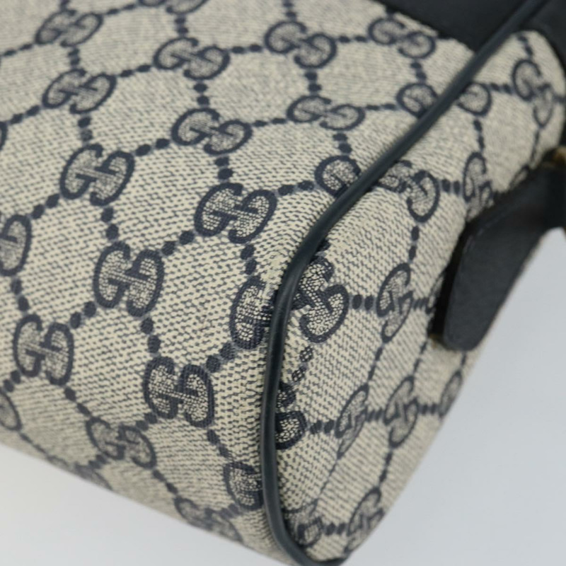 【日本直送】GUCCI GG Supreme Sherry Line 單肩包 PVC 海軍藍 金色 正品 148163-8