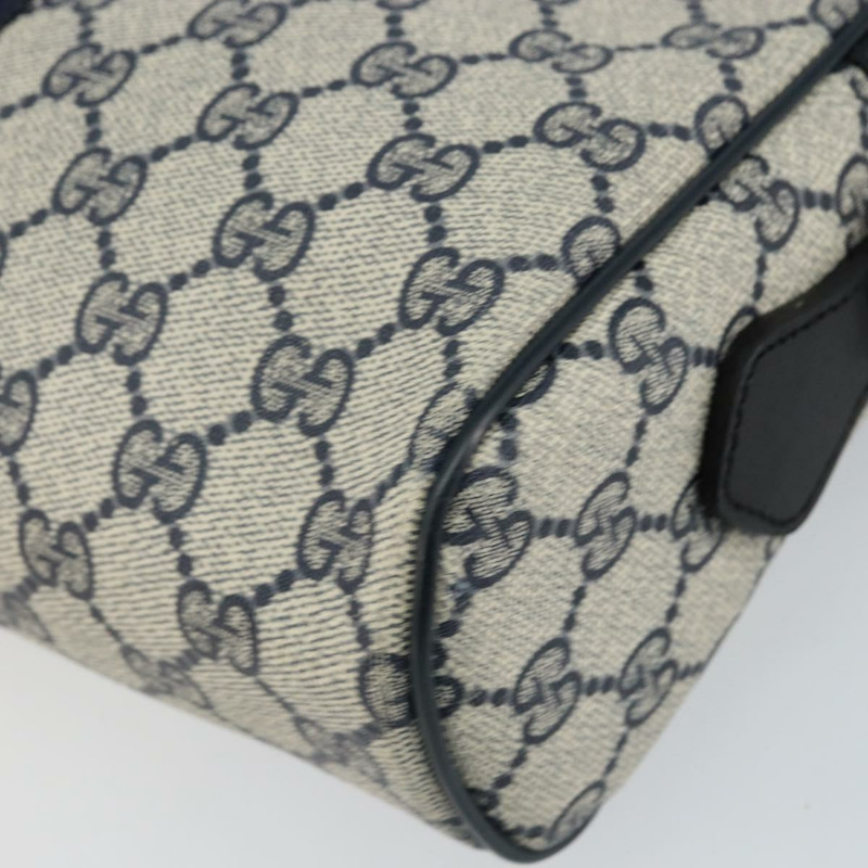 【日本直送】GUCCI GG Supreme Sherry Line 單肩包 PVC 海軍藍 金色 正品 148163-14