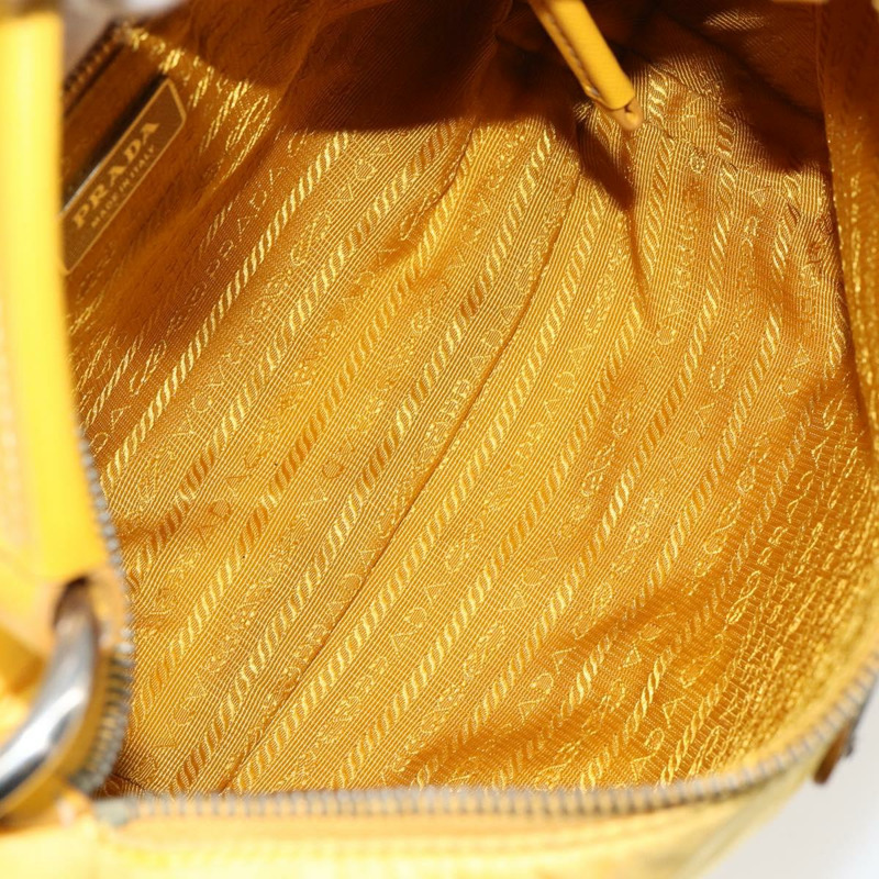 【日本直送】PRADA 單肩包 尼龍 黃色 銀色 正品 148171-10