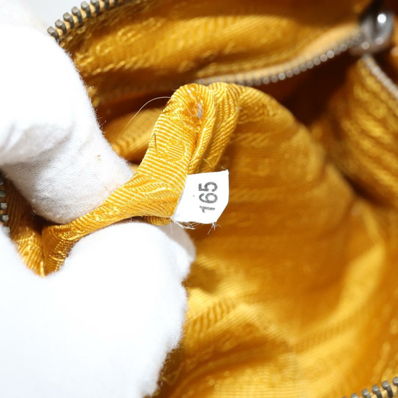 【日本直送】PRADA 單肩包 尼龍 黃色 銀色 正品 148171-11