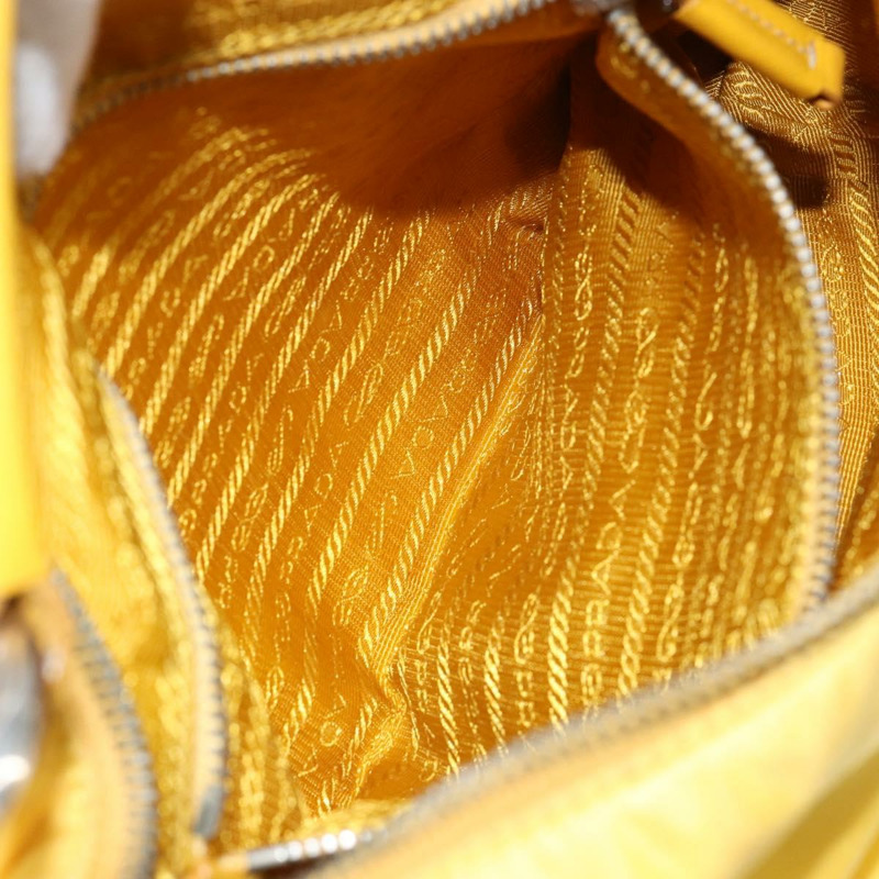 【日本直送】PRADA 單肩包 尼龍 黃色 銀色 正品 148171-20