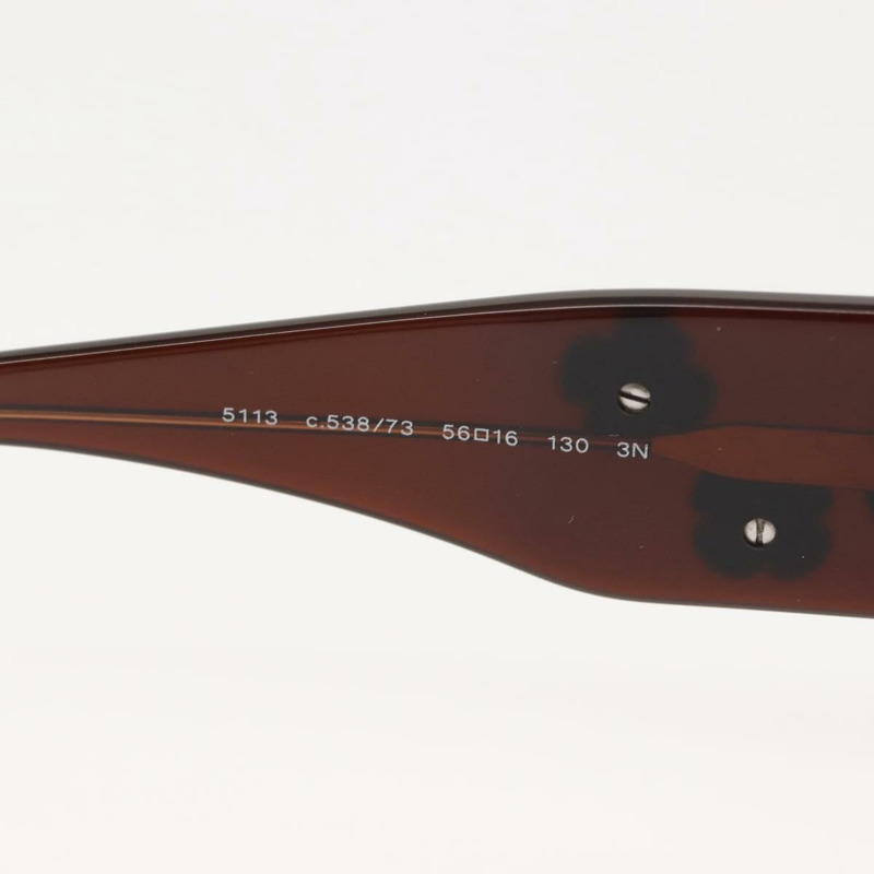 【日本直送】香奈兒山茶花太陽眼鏡，棕色塑膠材質，附CC標誌，正品編號148447-9