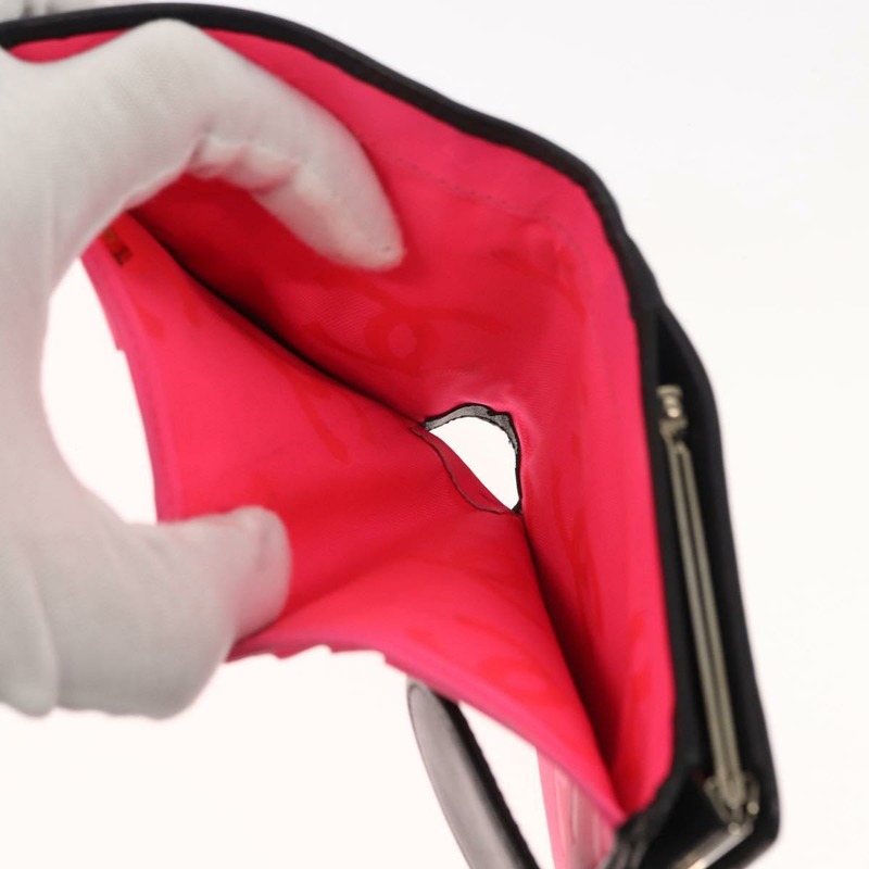 【日本直送】香奈兒 Matelasse Cambon 系列錢包 小牛皮 黑色 銀色 CC 標誌 Auth 148445-9