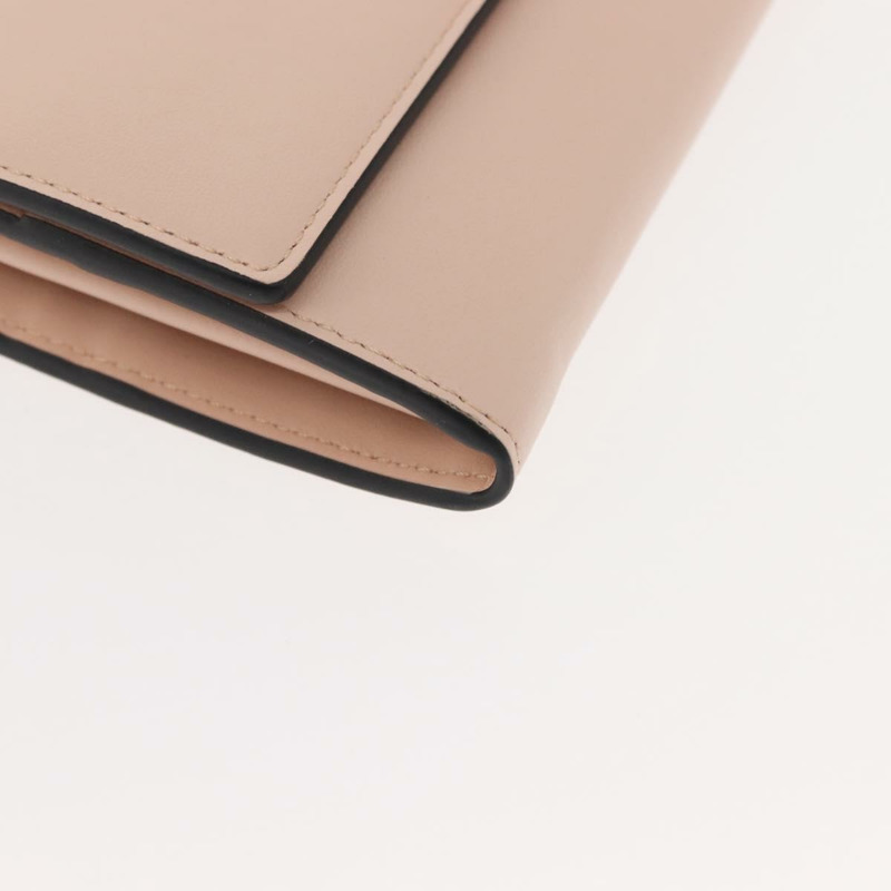 【日本直送】FENDI 長版皮夾 皮革 粉紅色 金色 正品 148474-6