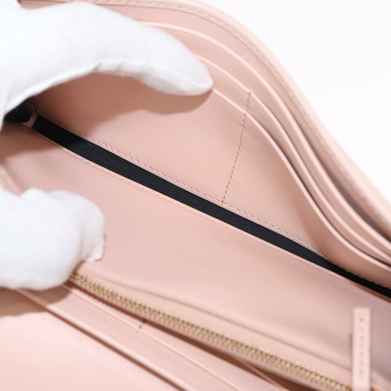 【日本直送】FENDI 長版皮夾 皮革 粉紅色 金色 正品 148474-8