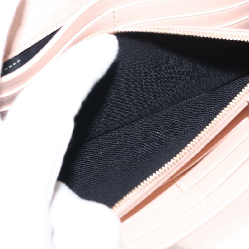 【日本直送】FENDI 長版皮夾 皮革 粉紅色 金色 正品 148474-9