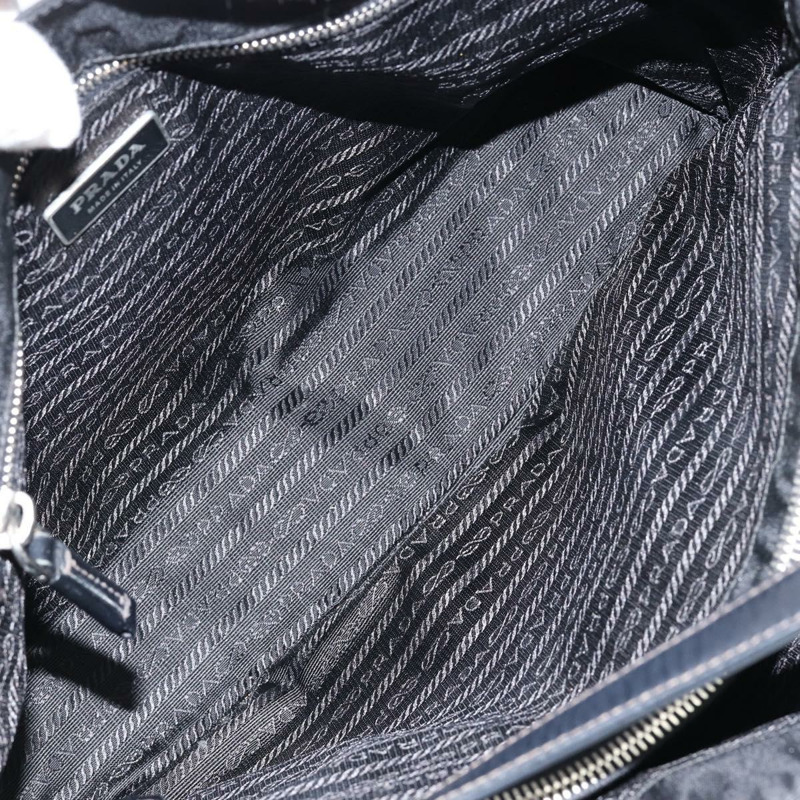 【日本直送】PRADA 尼龍手提包 黑色 銀色 正品 148430-9