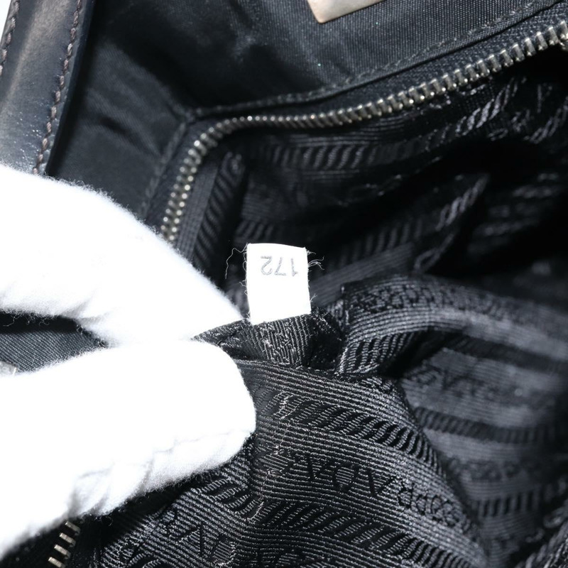 【日本直送】PRADA 尼龍手提包 黑色 銀色 正品 148430-10
