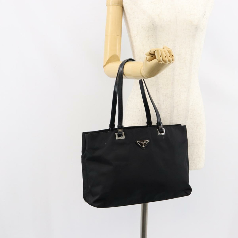【日本直送】PRADA 尼龍手提包 黑色 銀色 正品 148430-26