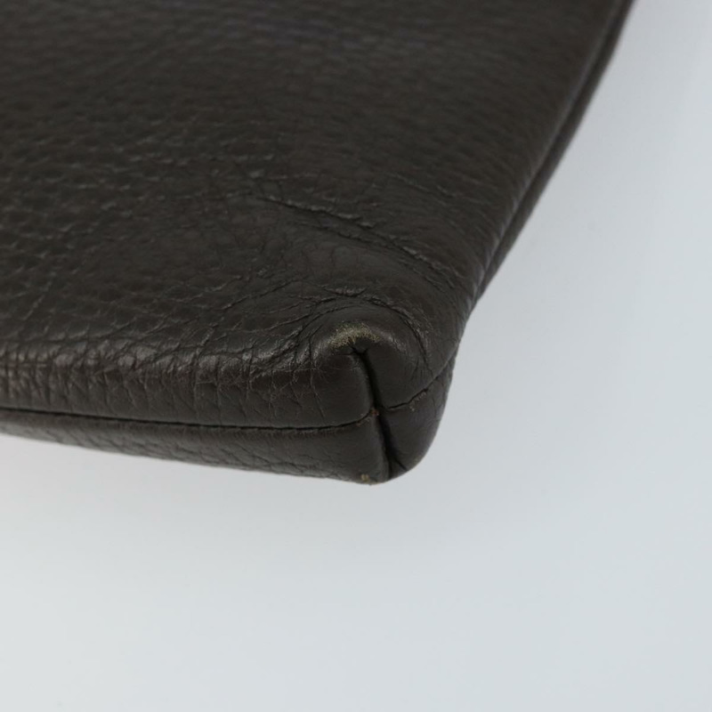 【日本直送】GUCCI 手拿包 皮革 深棕色 銀色 546532 正品 148386-14