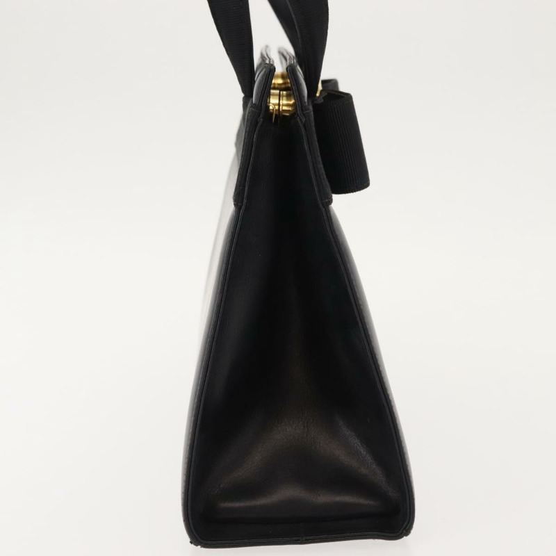 【日本直送】Salvatore Ferragamo Vala 手提包 皮革 黑色 金色 正品 148890-3