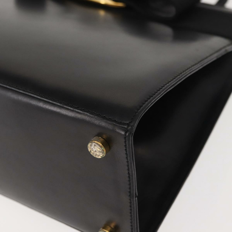 【日本直送】Salvatore Ferragamo Vala 手提包 皮革 黑色 金色 正品 148890-13