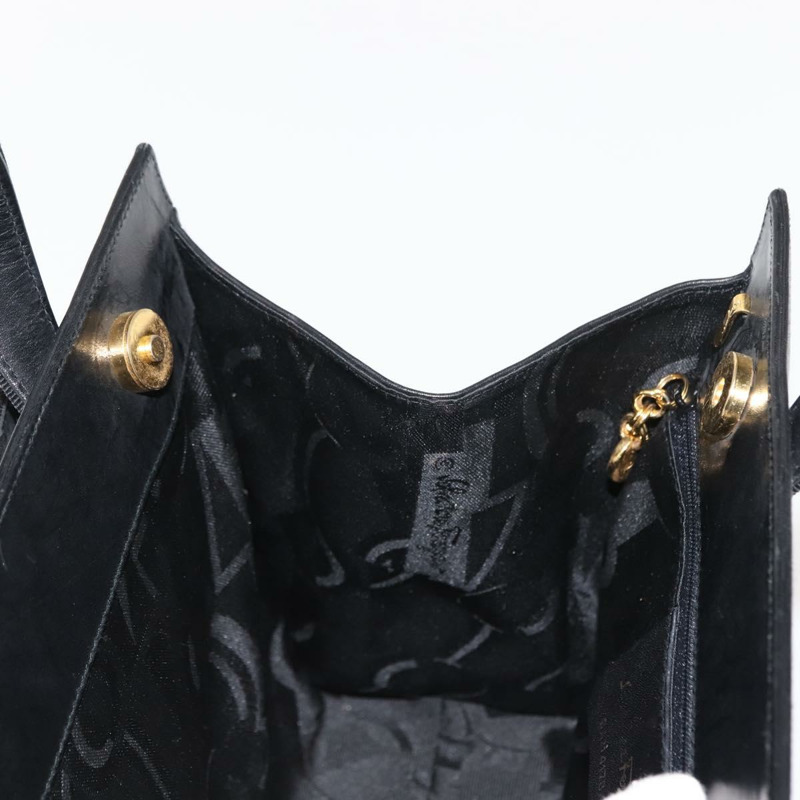 【日本直送】Salvatore Ferragamo Vala 手提包 皮革 黑色 金色 正品 148890-17