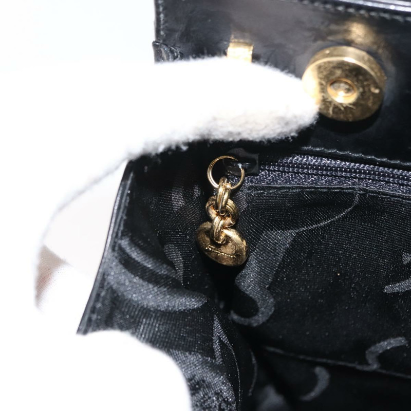 【日本直送】Salvatore Ferragamo Vala 手提包 皮革 黑色 金色 正品 148890-18