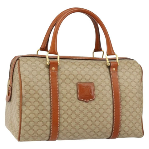 CELINE Macadam帆布手提包 PVC皮革 米色 金色 正品 148900