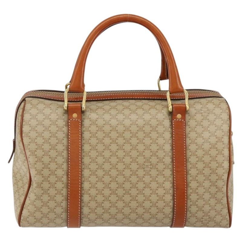 【日本直送】CELINE Macadam帆布手提包 PVC皮革 米色 金色 正品 148900-1