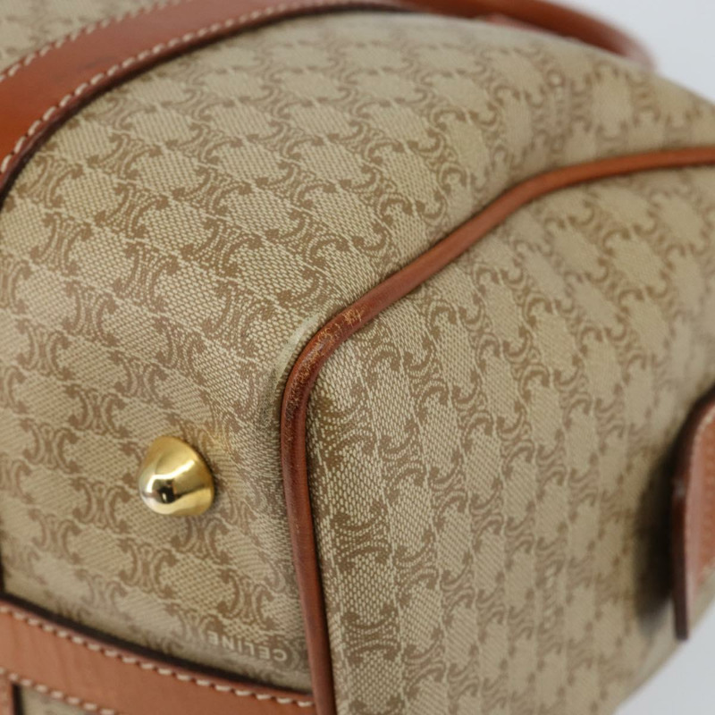 【日本直送】CELINE Macadam帆布手提包 PVC皮革 米色 金色 正品 148900-8