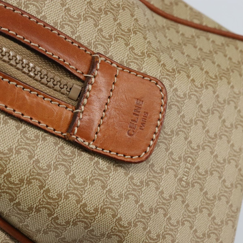 【日本直送】CELINE Macadam帆布手提包 PVC皮革 米色 金色 正品 148900-16