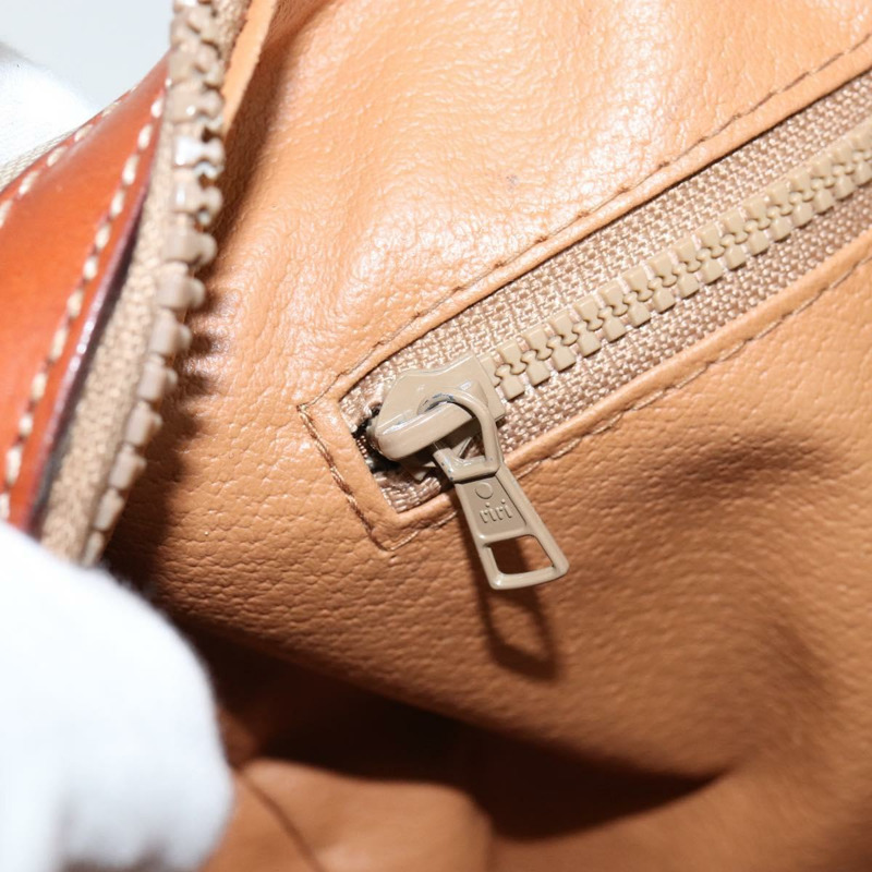 【日本直送】CELINE Macadam帆布手提包 PVC皮革 米色 金色 正品 148900-21