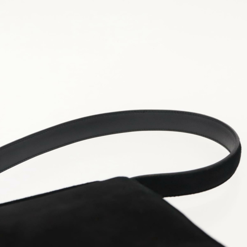 【日本直送】Salvatore Ferragamo Gancini 肩背包 麂皮 黑色 金色 正品 148886-7